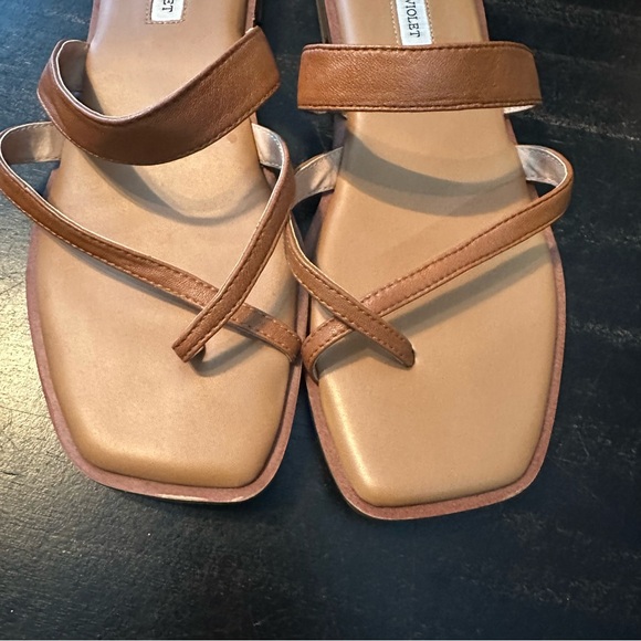 Chelsea & Violet Brown Strappy Sandals - Picture 6 of 8